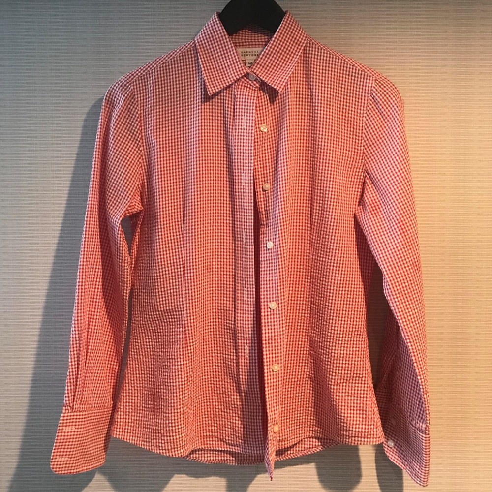 Barney's Seersucker Ladies Dress Shirt